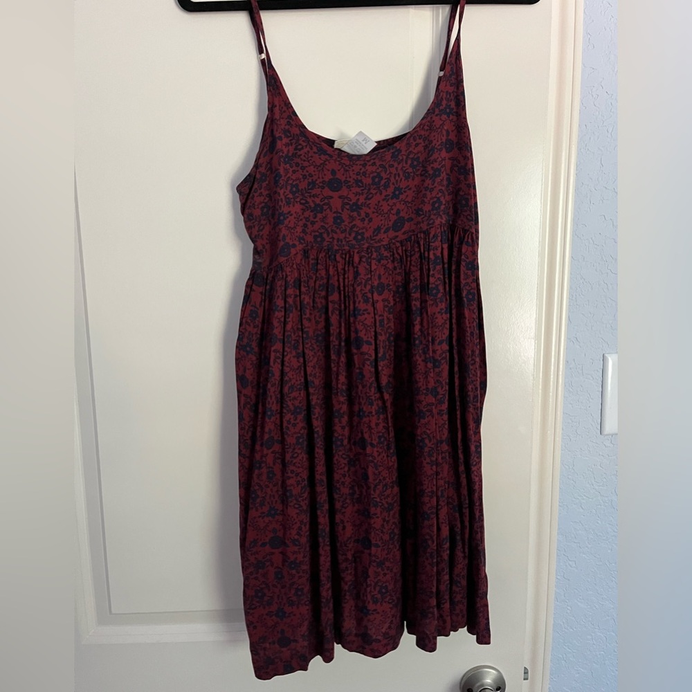 Natural life maroon floral dress